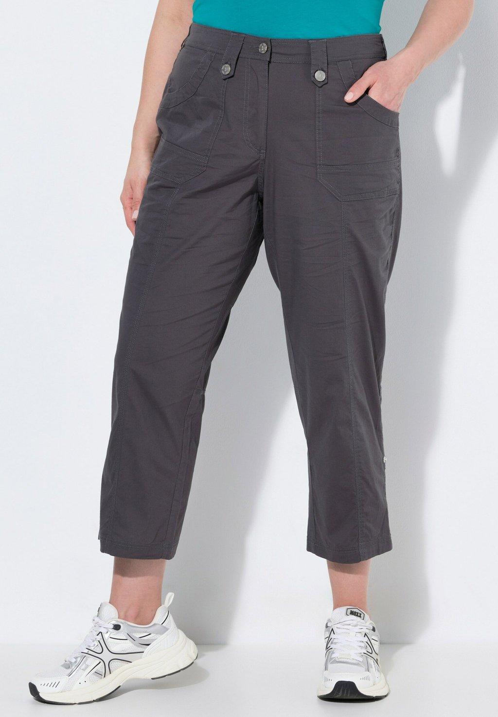 

Брюки 7/8 RETROUSSABLE POCHES Ulla Popken, серый