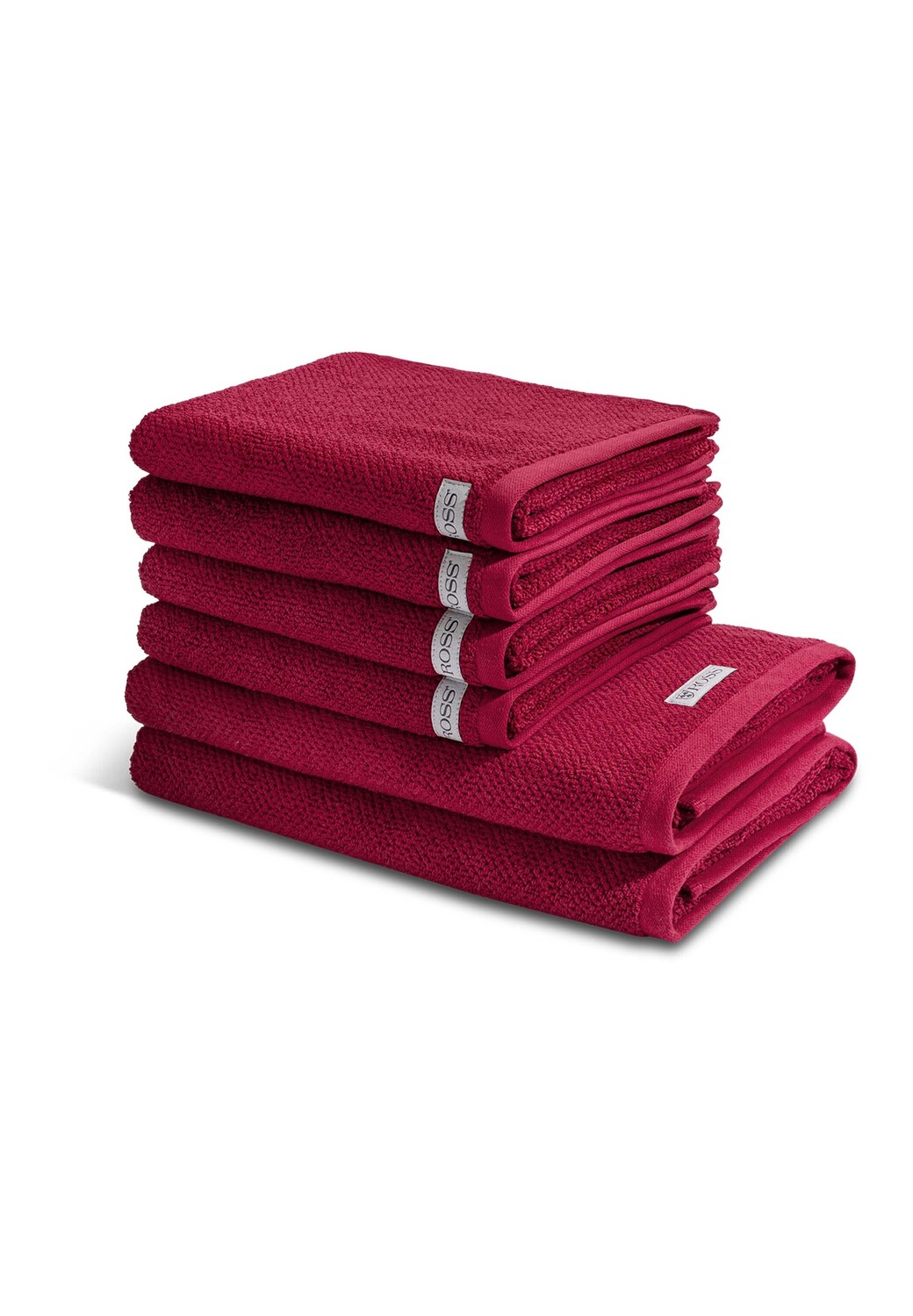 

Полотенце для ванной Ross 4 X 2 X Duschtuch im Set Selection Organic Cotton, цвет Rubin