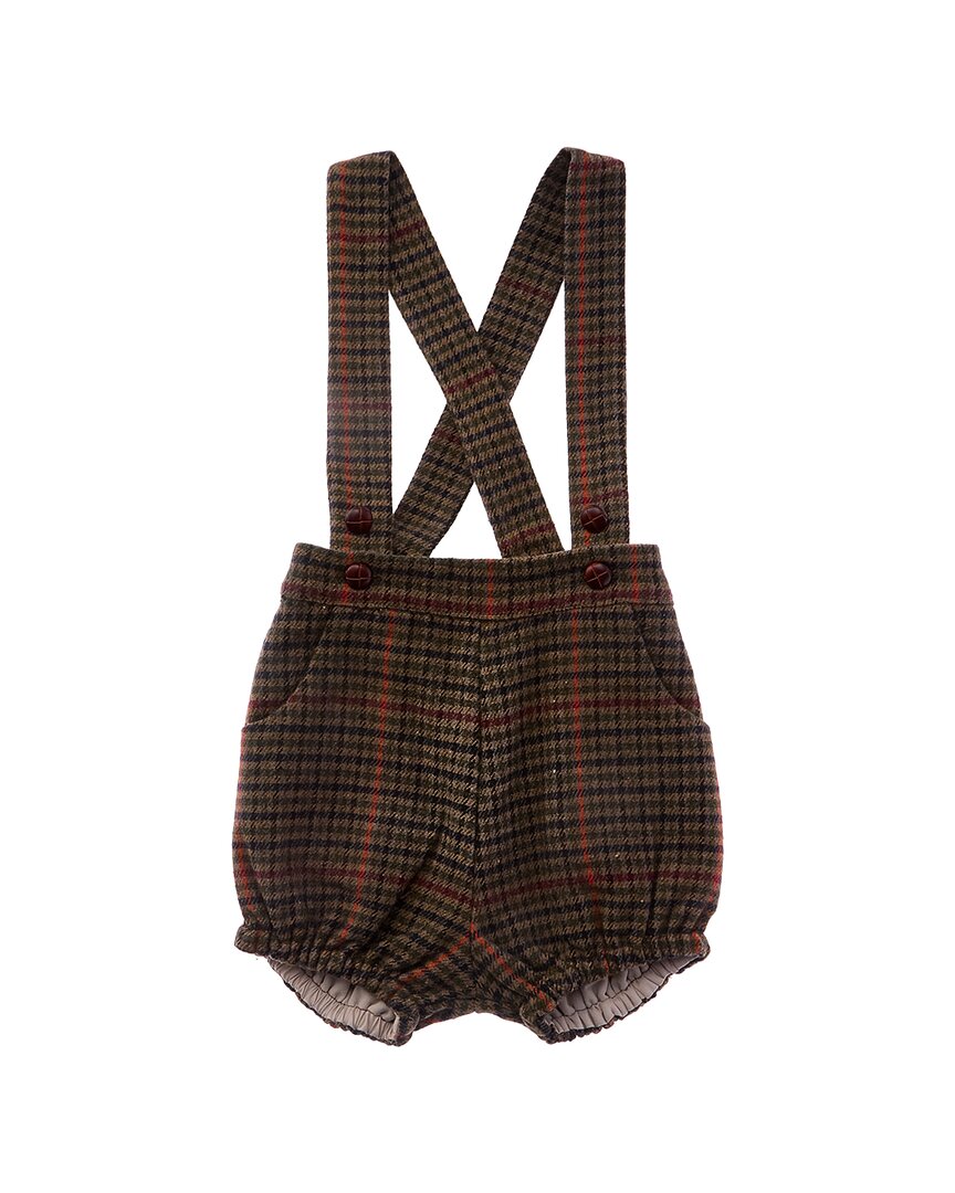 

Pepa London Tweed Wool-Blend Boomer With Braces, коричневый