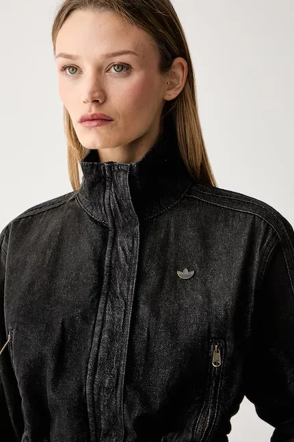 Куртка джинсовая короткая P ESS DENIM TT Adidas Originals, черный — фото 4