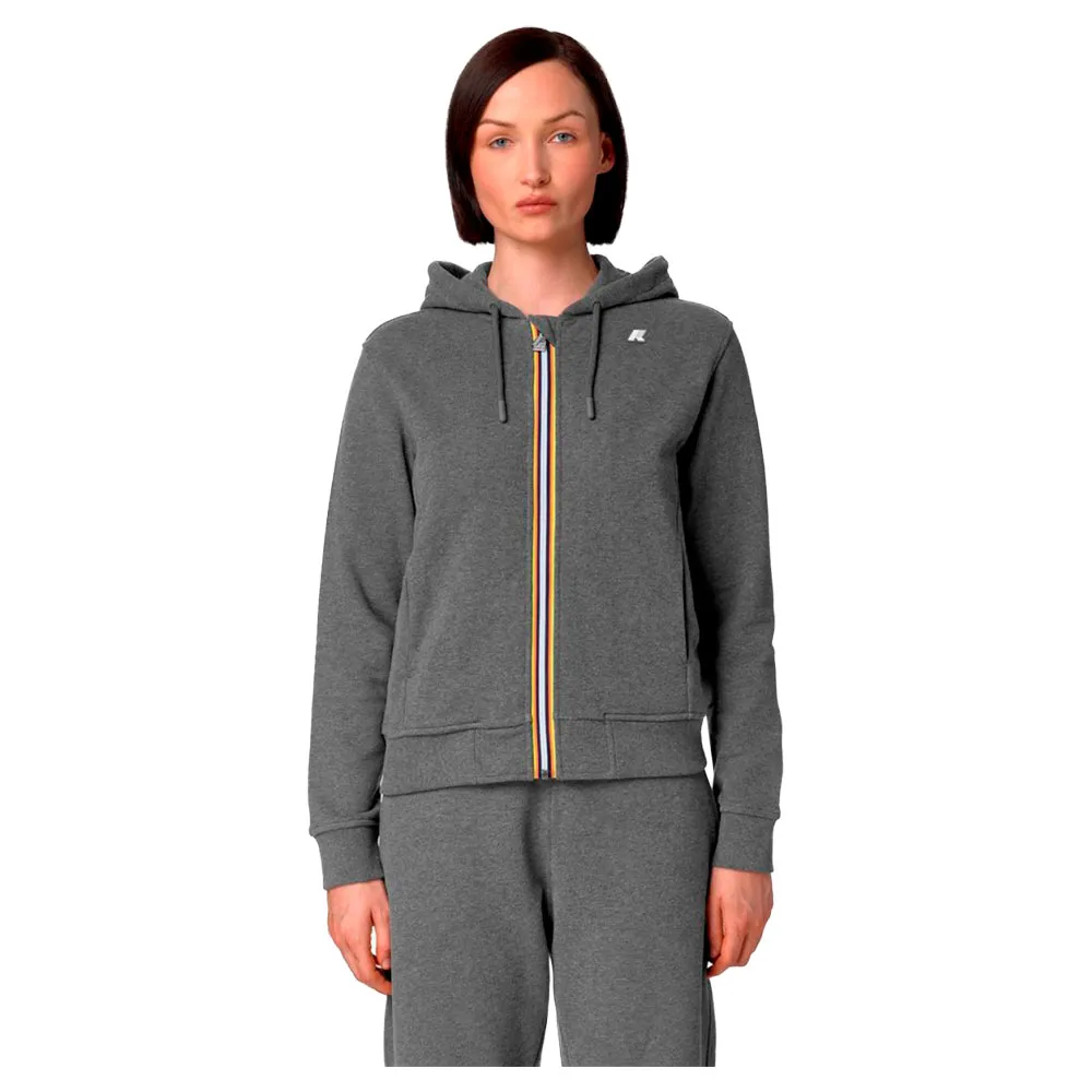 

Толстовка K-way Deline Fleece Peach full zip, серый