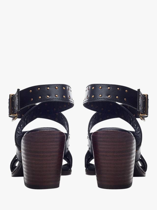 Кожаные сандалии Mayley с открытым носком и шипами Moda in Pelle, Black — фото 3
