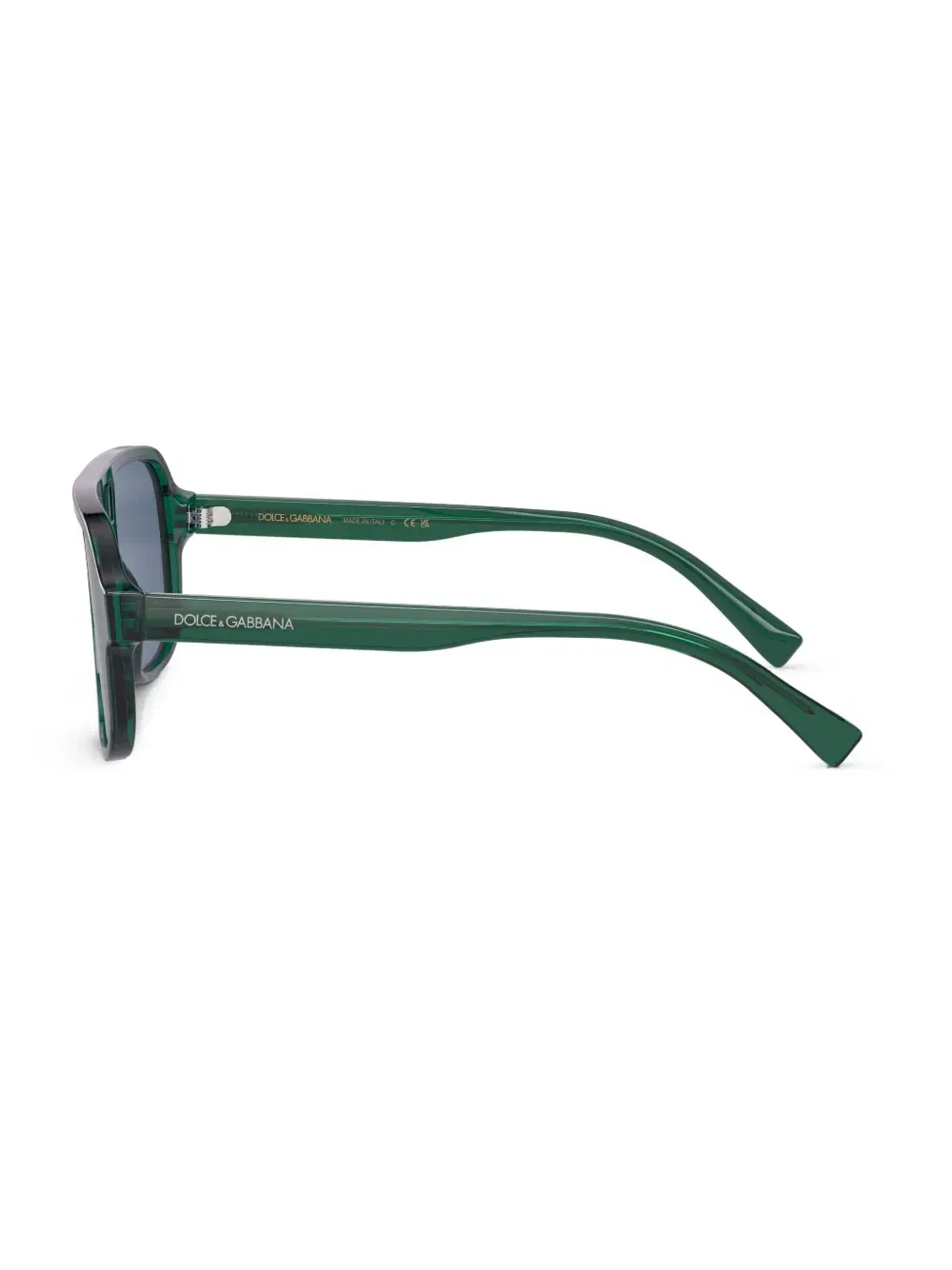 Солнцезащитные очки в квадратной оправе с логотипом Dolce & Gabbana Kids, зеленый — фото 3