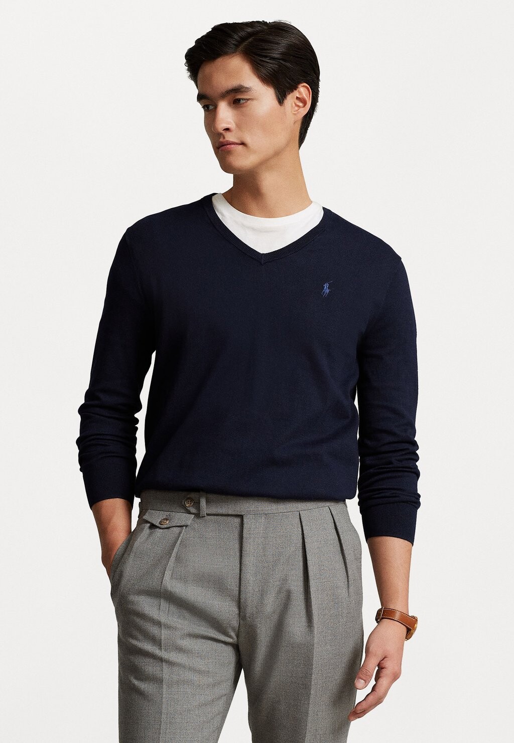 

Свитер SLIM FIT V NECK Polo Ralph Lauren, темно-синий