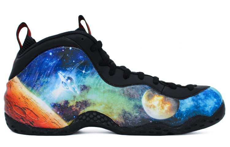 

Кроссовки Nike Foamposite One Vintage Basketball Shoes Men Mid-top Black/Blue, черный