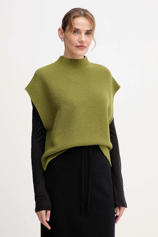 

Жилет из смесовой шерсти United Colors Of Benetton, зеленый