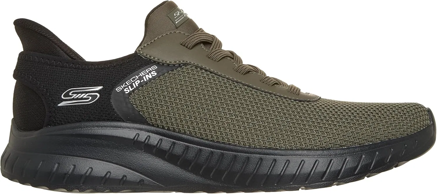 Мужские кроссовки Skechers Hands Free Slip-Ins Squad Chaos-Solid Tour Trainers, Olive Leaf For Me Leaf It To Me — фото 4