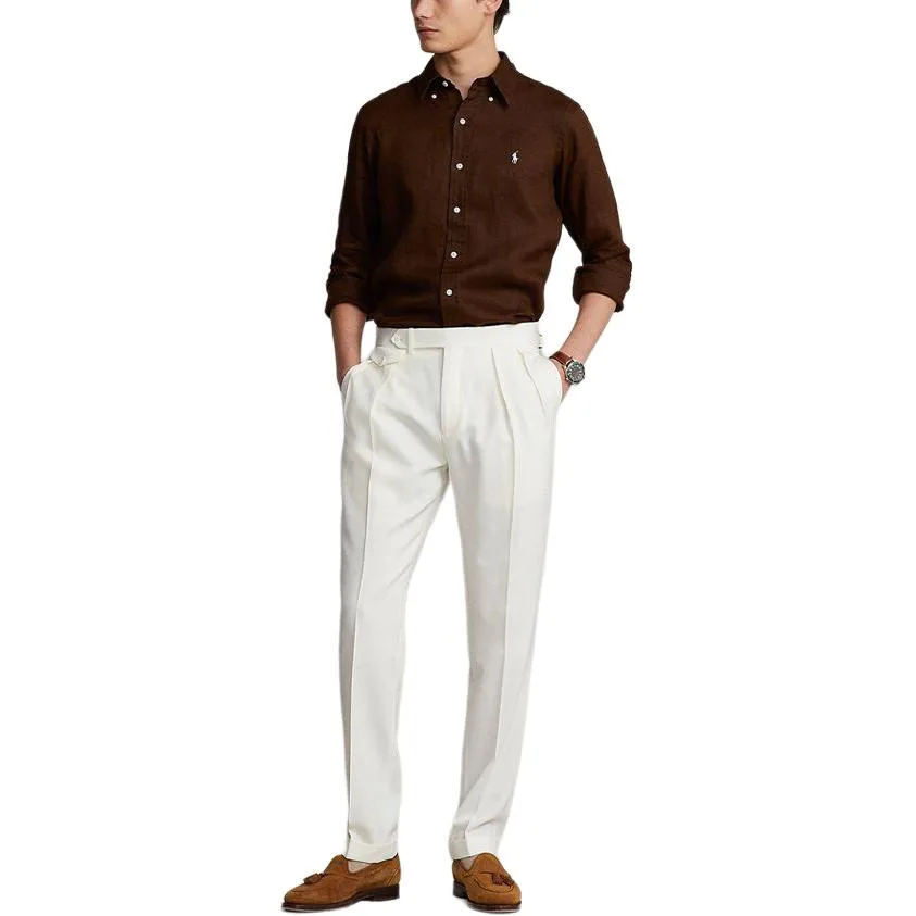 Polo Ralph Lauren SS24 Рубашка мужская Brown — фото 4