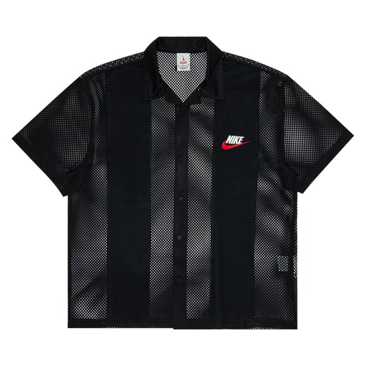 

Рубашка Supreme x Nike Mesh Short-Sleeve Shirt, черный