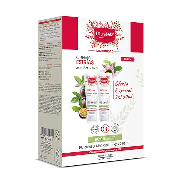 

Смягчает и предотвращает растяжки Crema Antiestrías Mustela, 2 UD