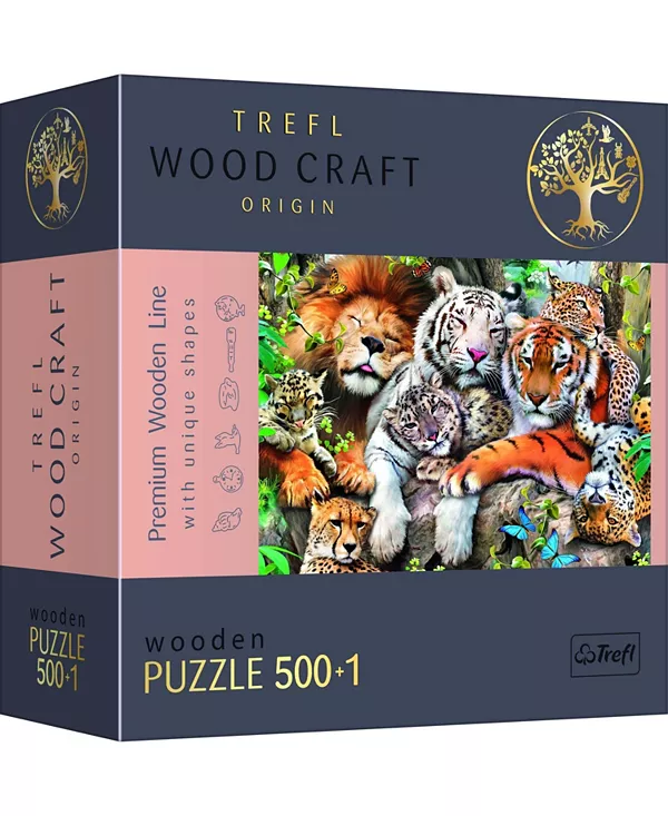 

Деревянный пазл из 501 детали «Дикие кошки в джунглях» Trefl, multi-color