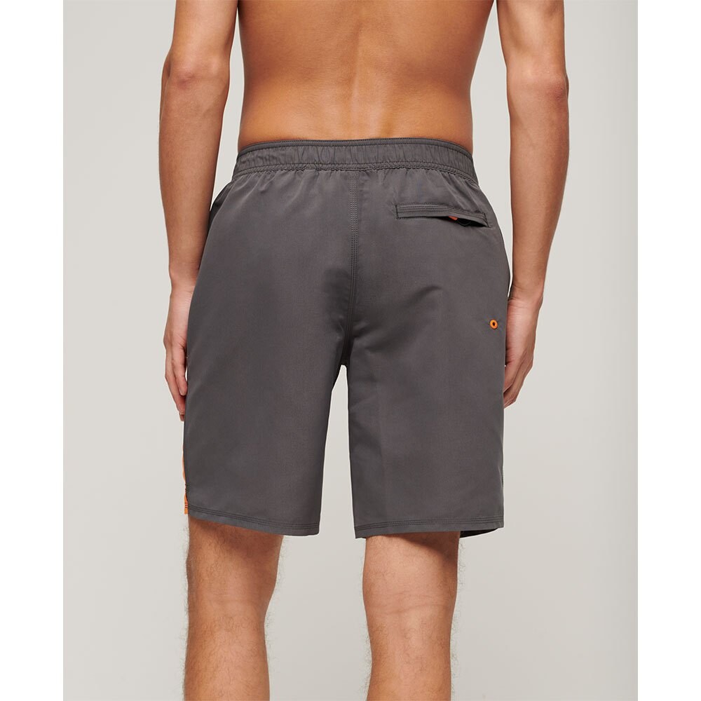 Шорты для плавания Superdry Sportswear Logo 19´´ Swimming Shorts, серый — фото 2