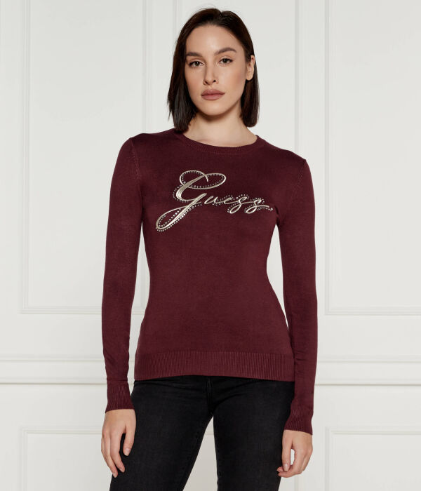 

Свитер оливковый Slim fit Guess Jeans, красный