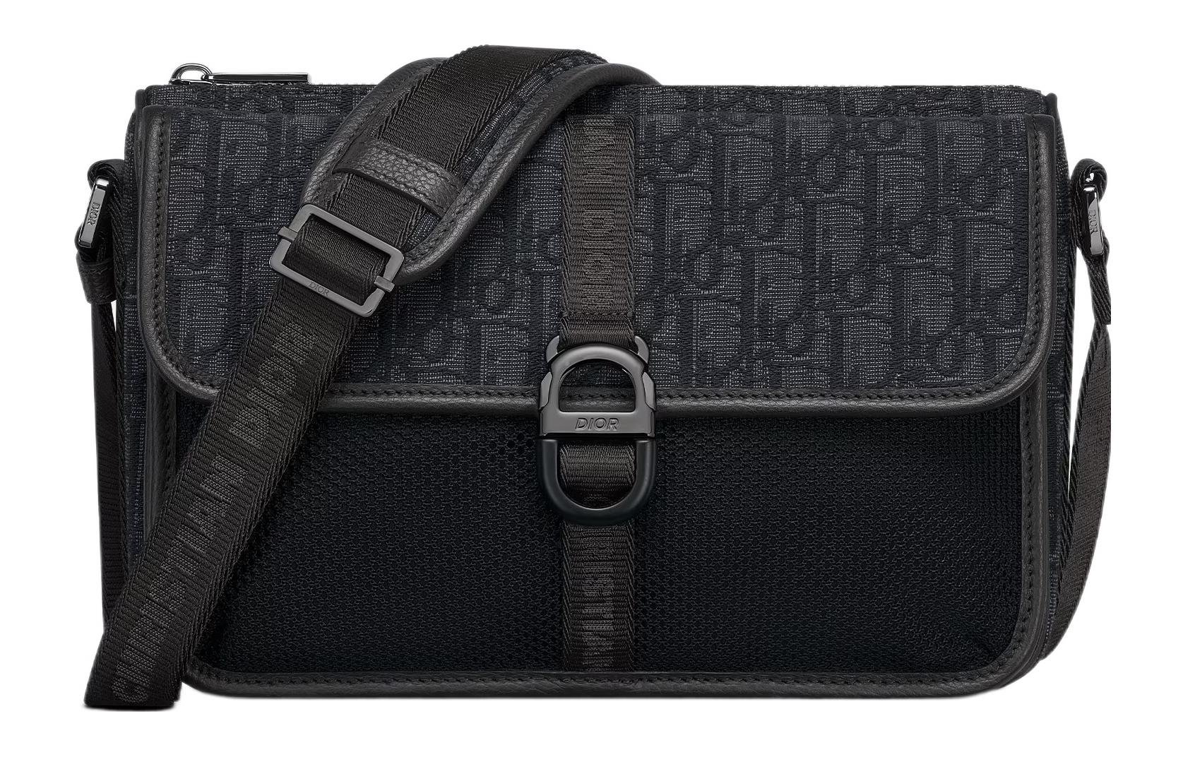 

Косой принт плечевая сумка, через плечо сумка Обычная Мужская Черная DIOR