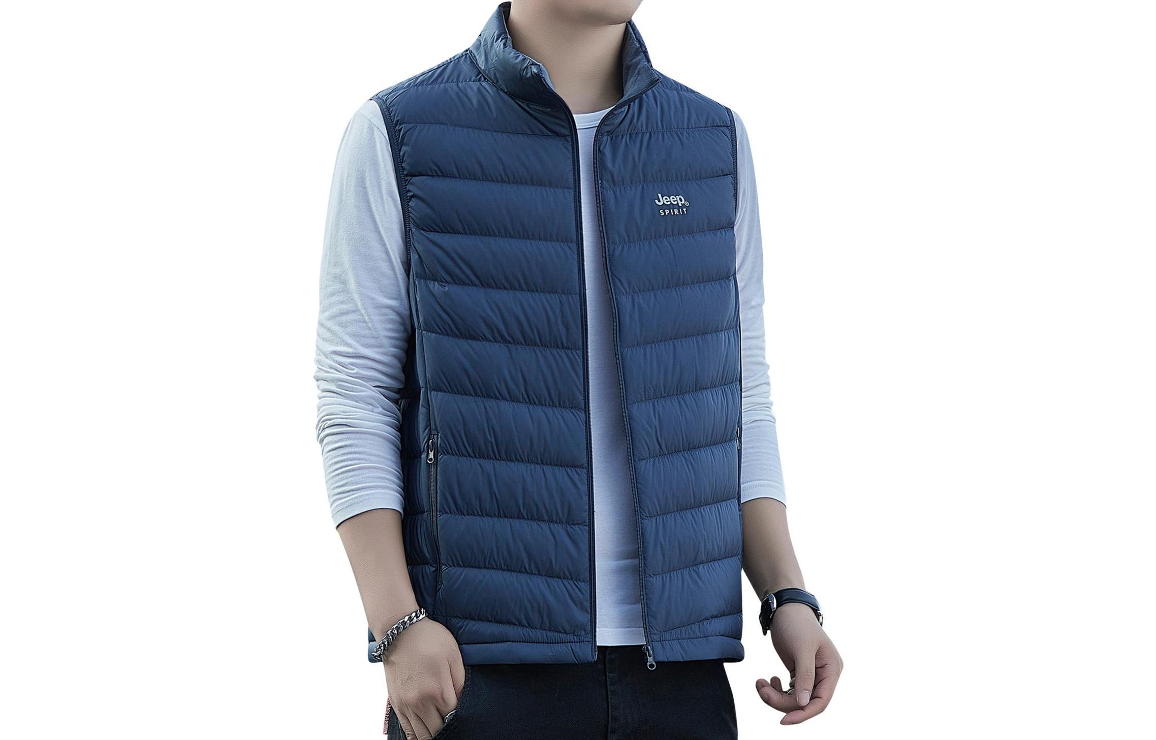

JEEP SPIRIT Пуховая жилетка для мужчин, Ink Blue