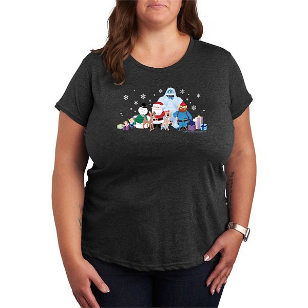 

Футболка с принтом Rudolph the Red-Nosed Reindeer Plus Size Licensed Character, Heather Charcoal, Черный, Футболка с принтом Rudolph the Red-Nosed Reindeer Plus Size Licensed Character, Heather Charcoal