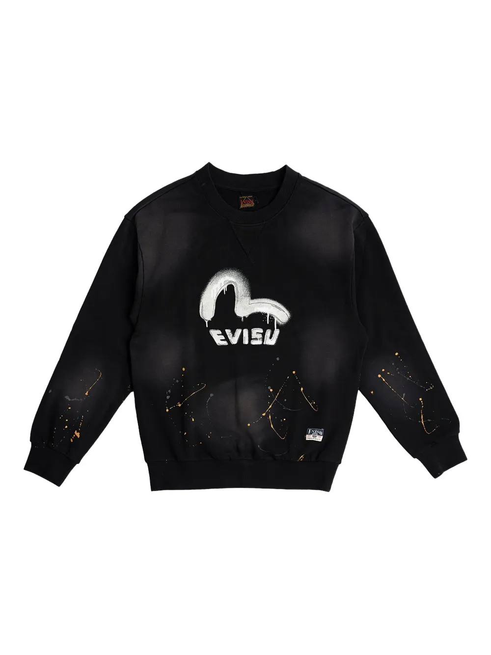 

Толстовка с эффектом разбрызганной краски EVISU, черный