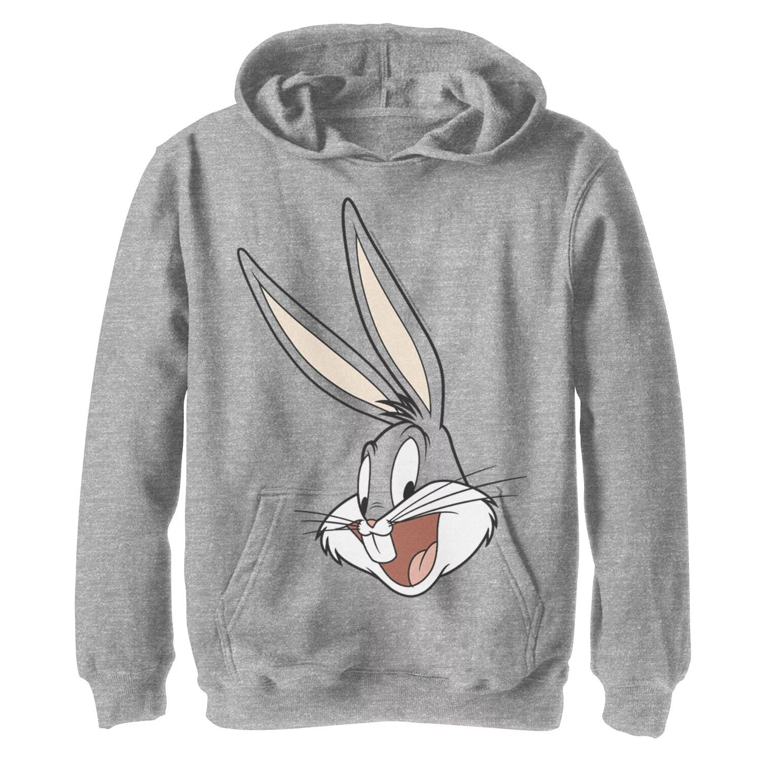 

Флисовая толстовка с большим лицом Looney Tunes Bugs Classic для мальчиков 8–20 лет Bugs Face Big Face Licensed Character
