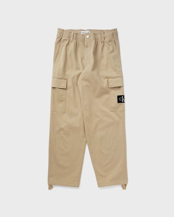 

Брюки Calvin Klein Jeans Regular Straight Cargo, цвет pale khaki