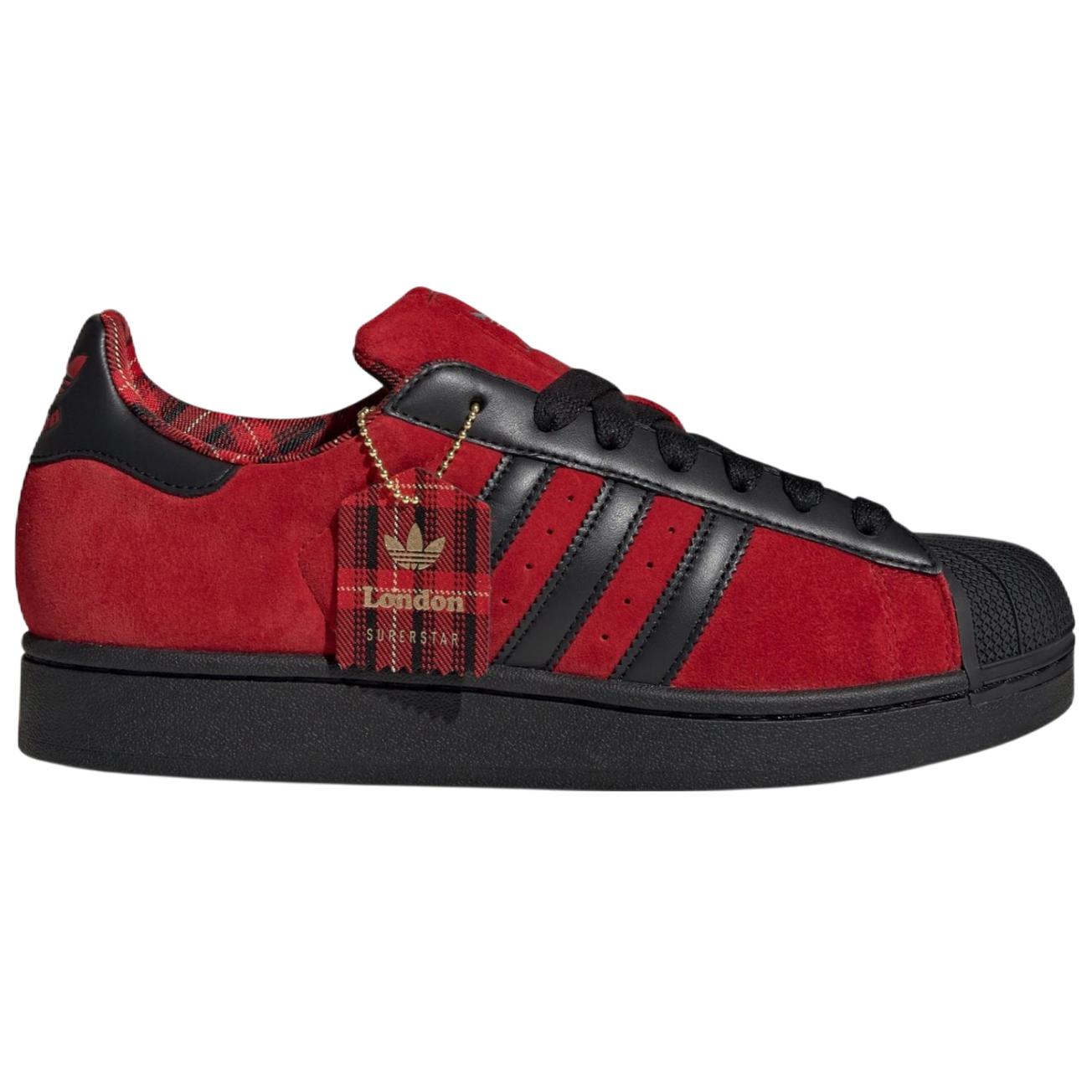 Кроссовки Adidas Originals Superstar 'London', черный/красный — фото 3