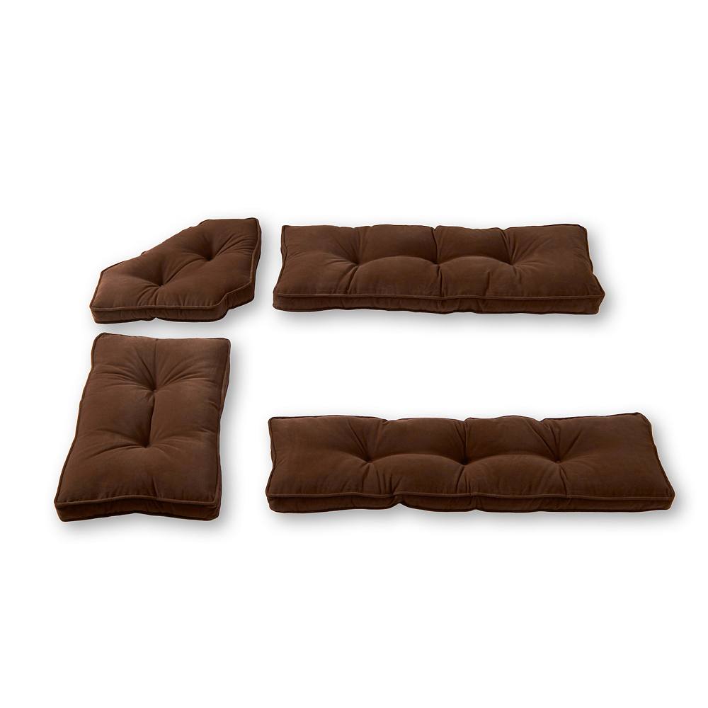 

Greendale Home Fashions Набор подушек для кухонного уголка из 4 предметов, цвет Chocolate