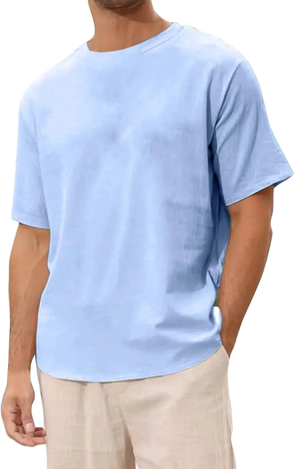 

Футболка мужская Basic, короткий рукав, лен