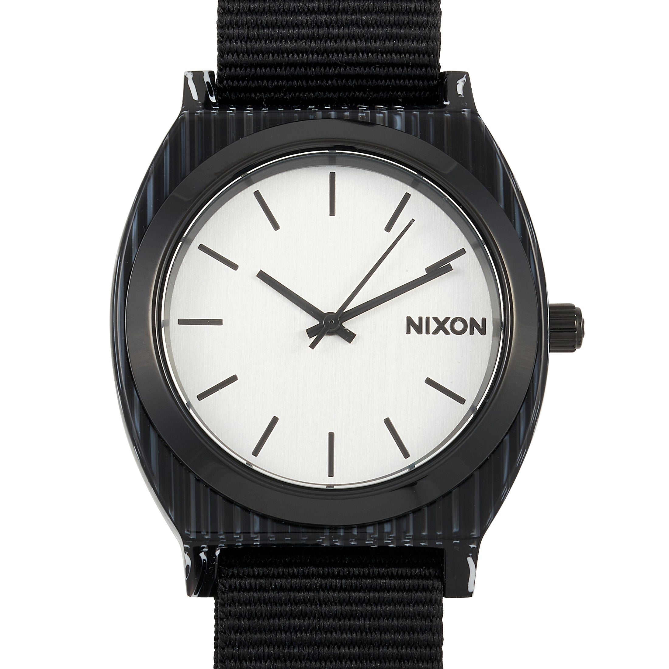 

Часы Nixon Time Teller из ацетата, полностью черные/серебристые, 40 мм, A327-2345