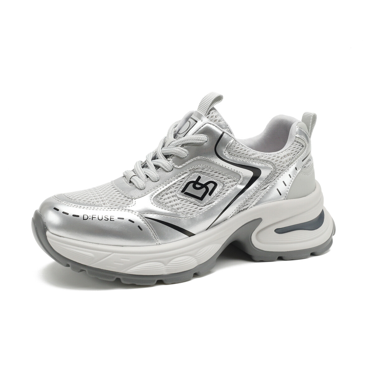 

Кроссовки D:FUSE SCANDINAVIA Chunky Sneakers Women's Low-top Silver/Grey, серый