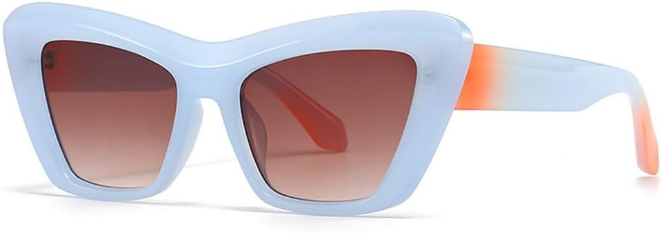 

Модные солнцезащитные очки «кошачий глаз» 2027 года для женщин, оправа с градиентным переходом цвета, трендовые очки для уличной фотографии, защита от ультрафиолета UV400 MTZJH, 2