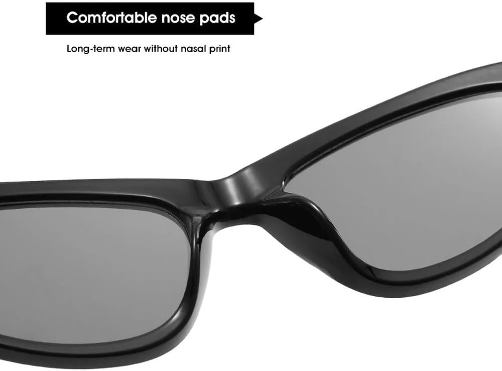 

Солнцезащитные очки в форме «кошачий глаз» для мужчин и женщин, солнцезащитные очки в стиле хип-хоп с закрученными ножками, черные и синие MTZJH, One Color