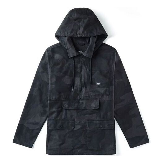 

Куртка men's cargo big pocket sports camouflage jacket black Vans, черный