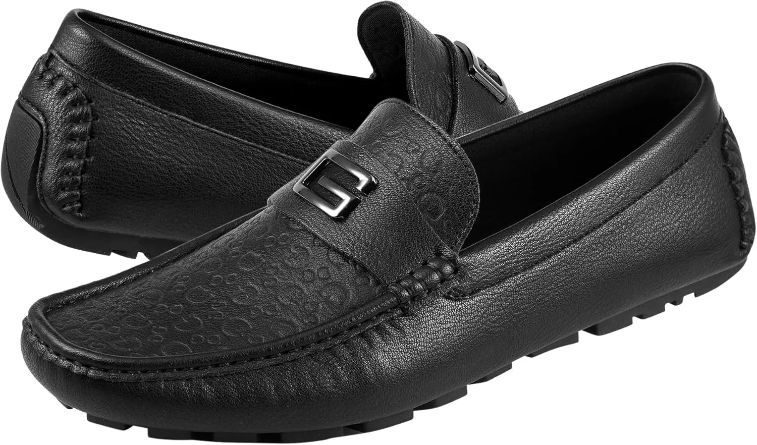Мужские лоферы GUESS Alsto Drivers, Black 001 — фото 2