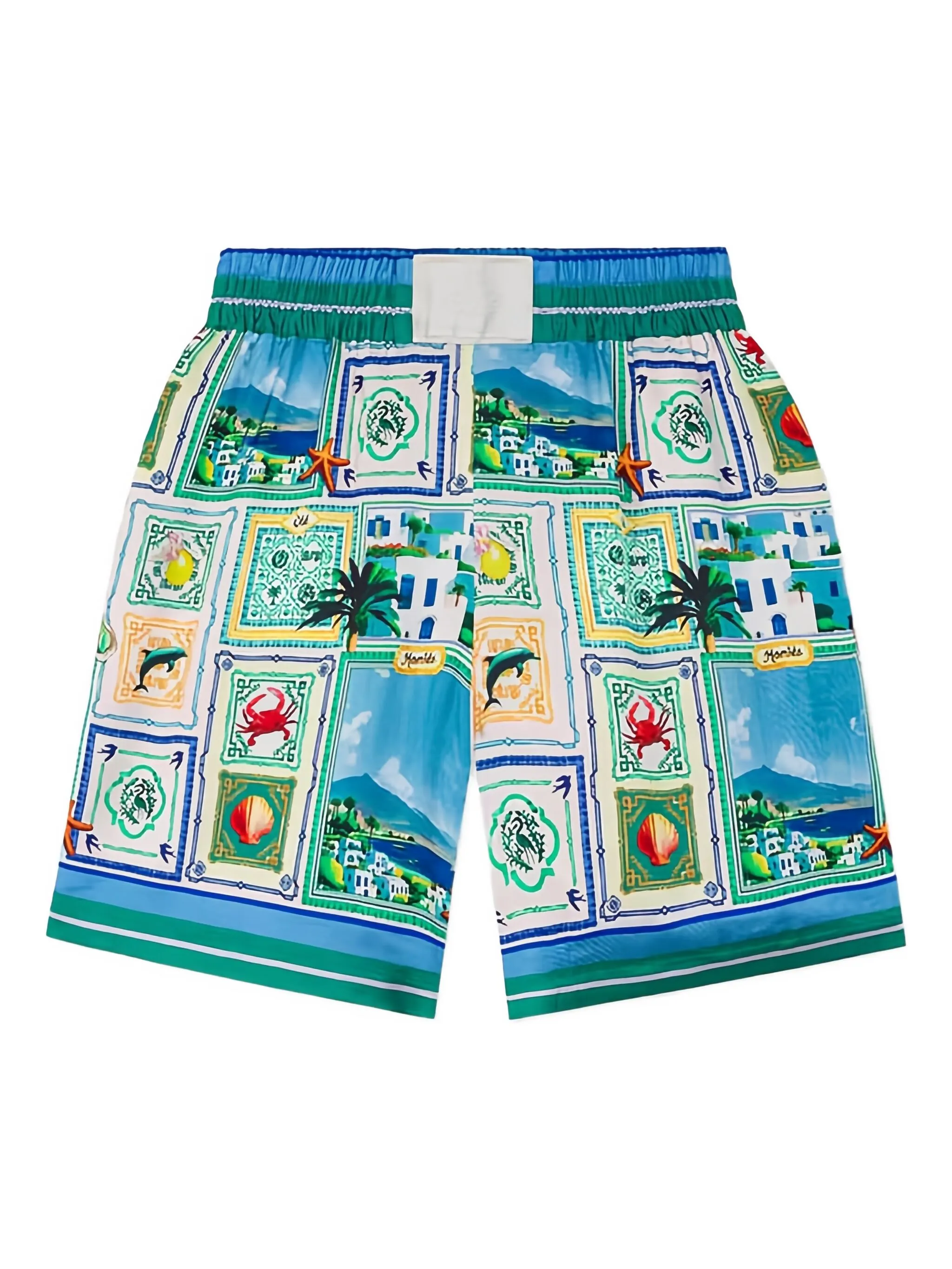 

Шорты с эластичным поясом и узором Homies Marbella, синий