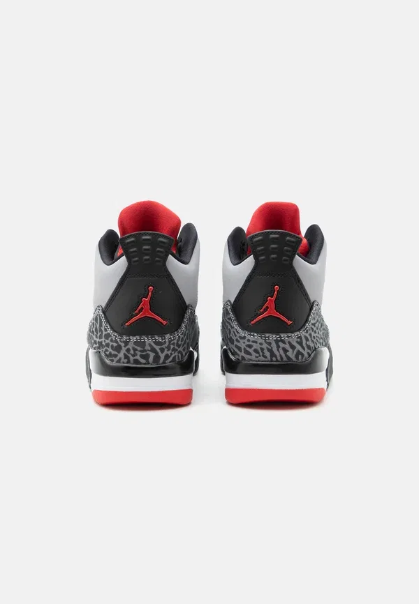 Кроссовки высокие Son of mars Jordan, цвет цементно-серый/белый/черный/огненно-красный — фото 3