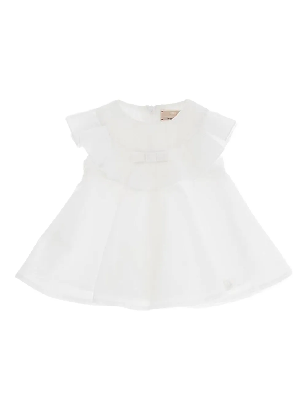 

Платье с бантом и оборками Elisabetta Franchi Kids, белый