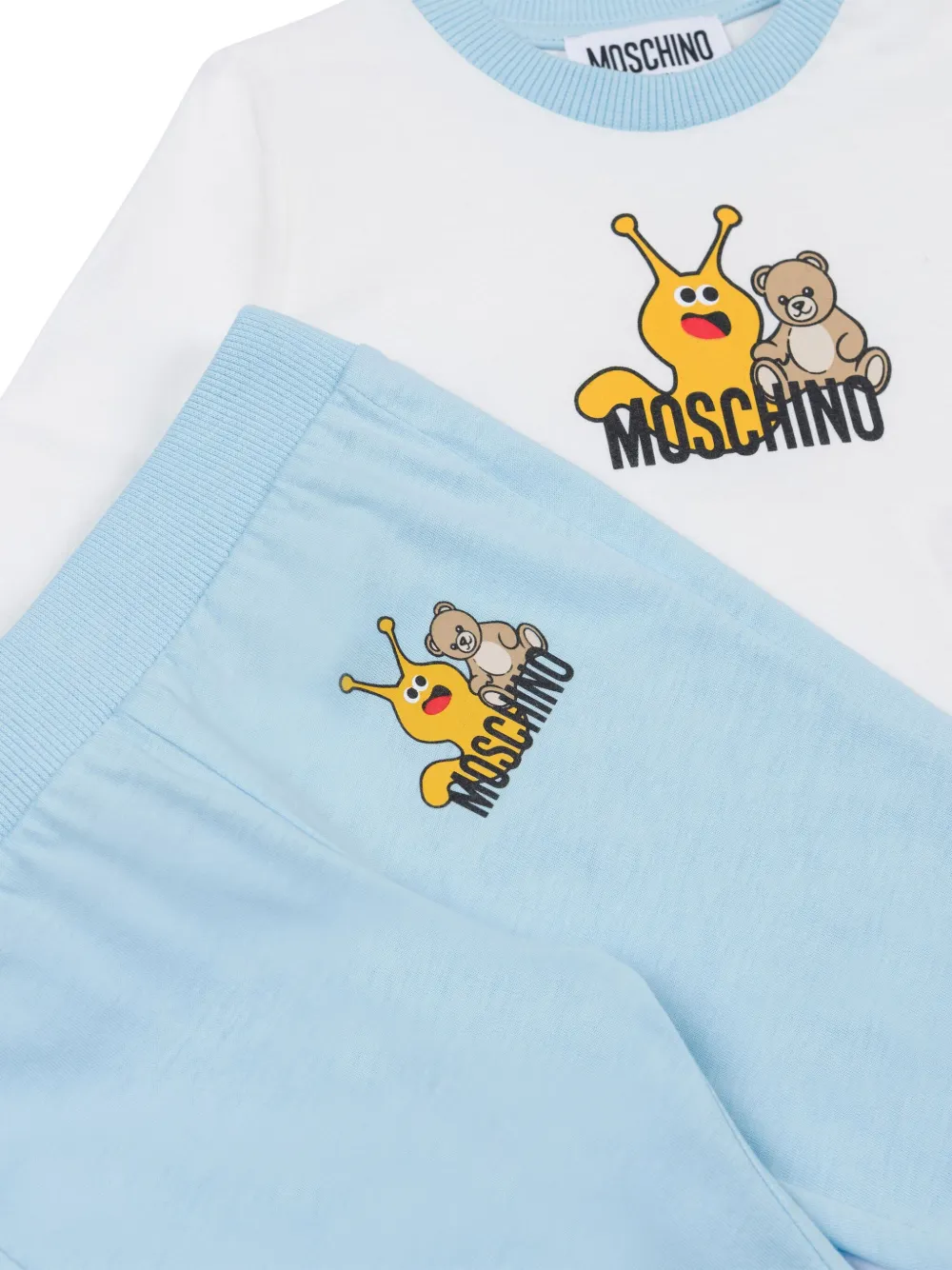 Спортивный костюм с принтом Moschino Kids, белый — фото 3
