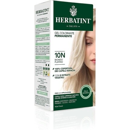 

Novavis Platinum Blonde Перманентный травяной гель-краска для волос 135 мл, Herbatint