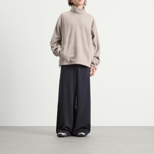 Футболка с длинными рукавами и высоким воротником из флиса Salomon Mm6 Maison Margiela, Oatmeal — фото 4