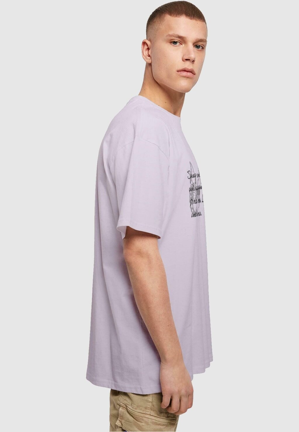 

Футболка с принтом SPRING SAYING HEAVY OVERSIZED Merchcode, сиреневый