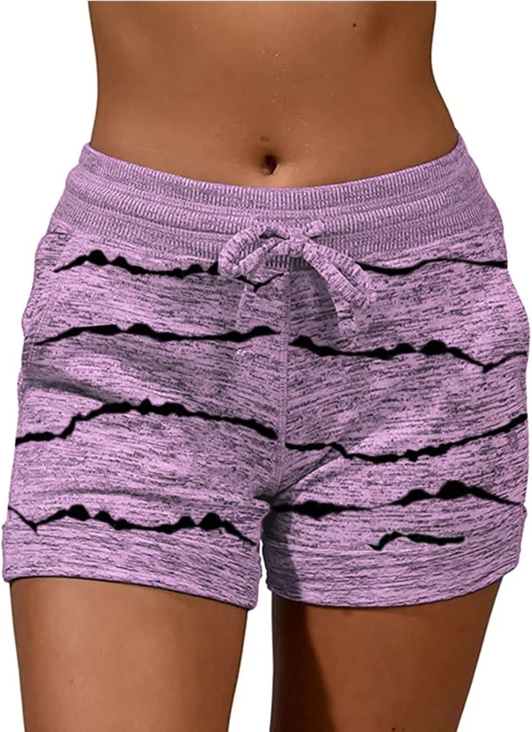 Шорты спортивные женские, хлопковые, эластичные, высокой талии, Pink