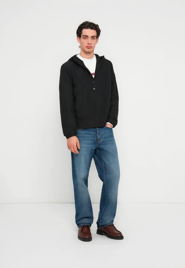 Куртка с капюшоном и застежкой-молнией в тон, межсезонная куртка. Tommy Hilfiger, Black — фото 2