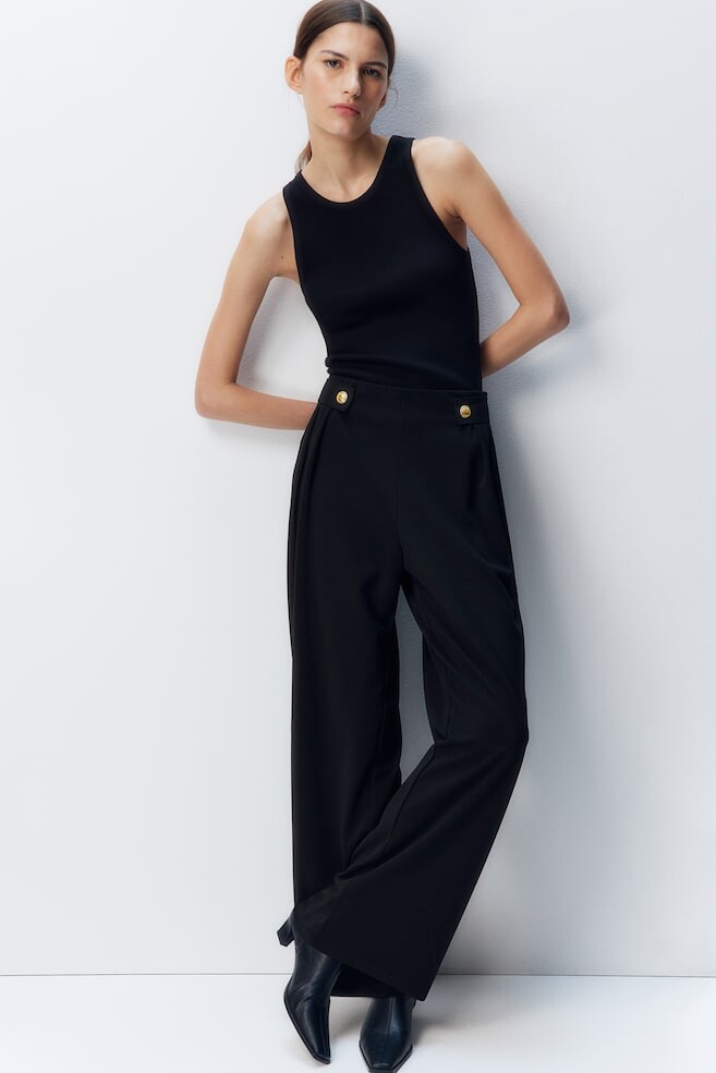 

Элегантные трикотажные брюки H&M, черный
