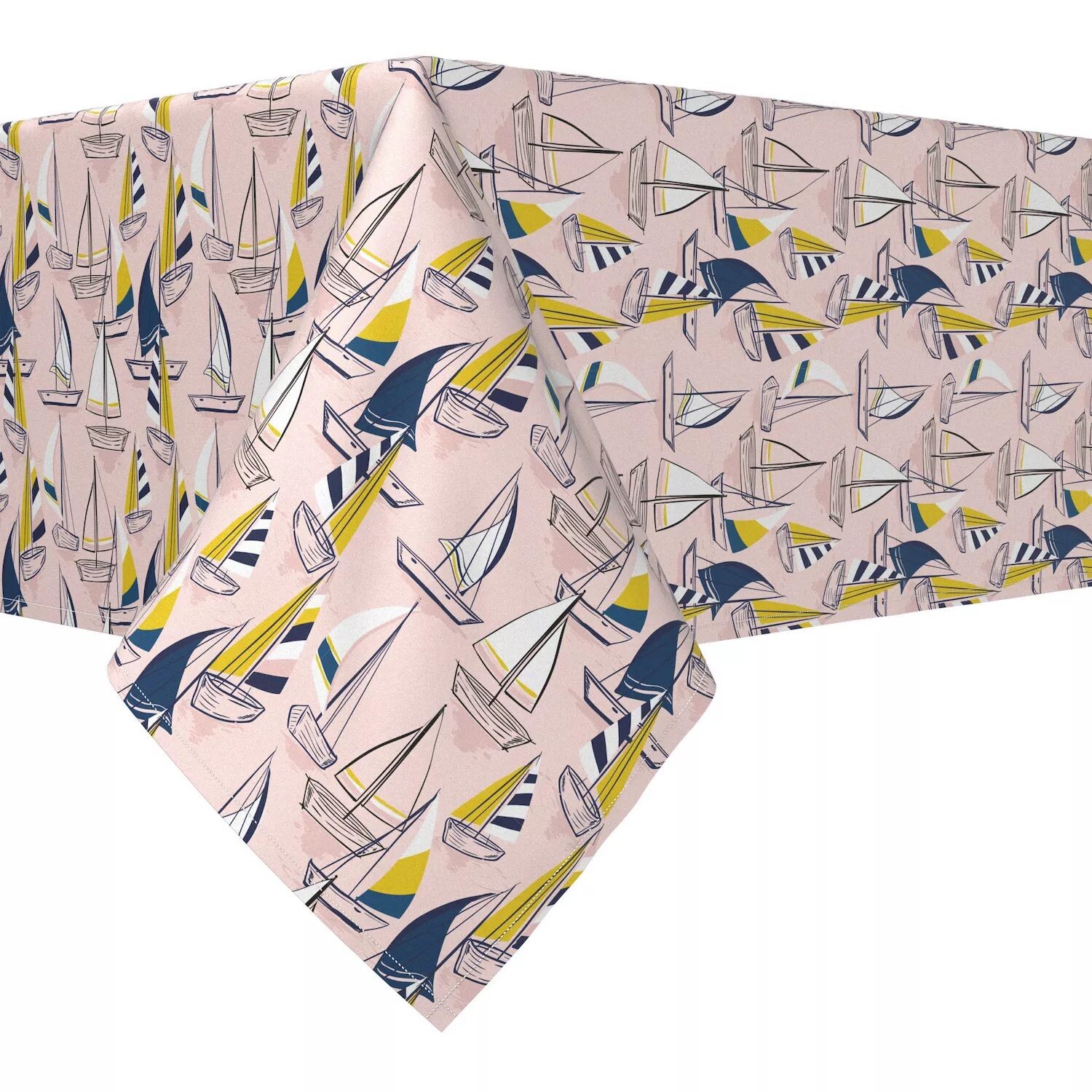 

Прямоугольная скатерть, 100% полиэстер, 60x120 дюймов, парусники розовые