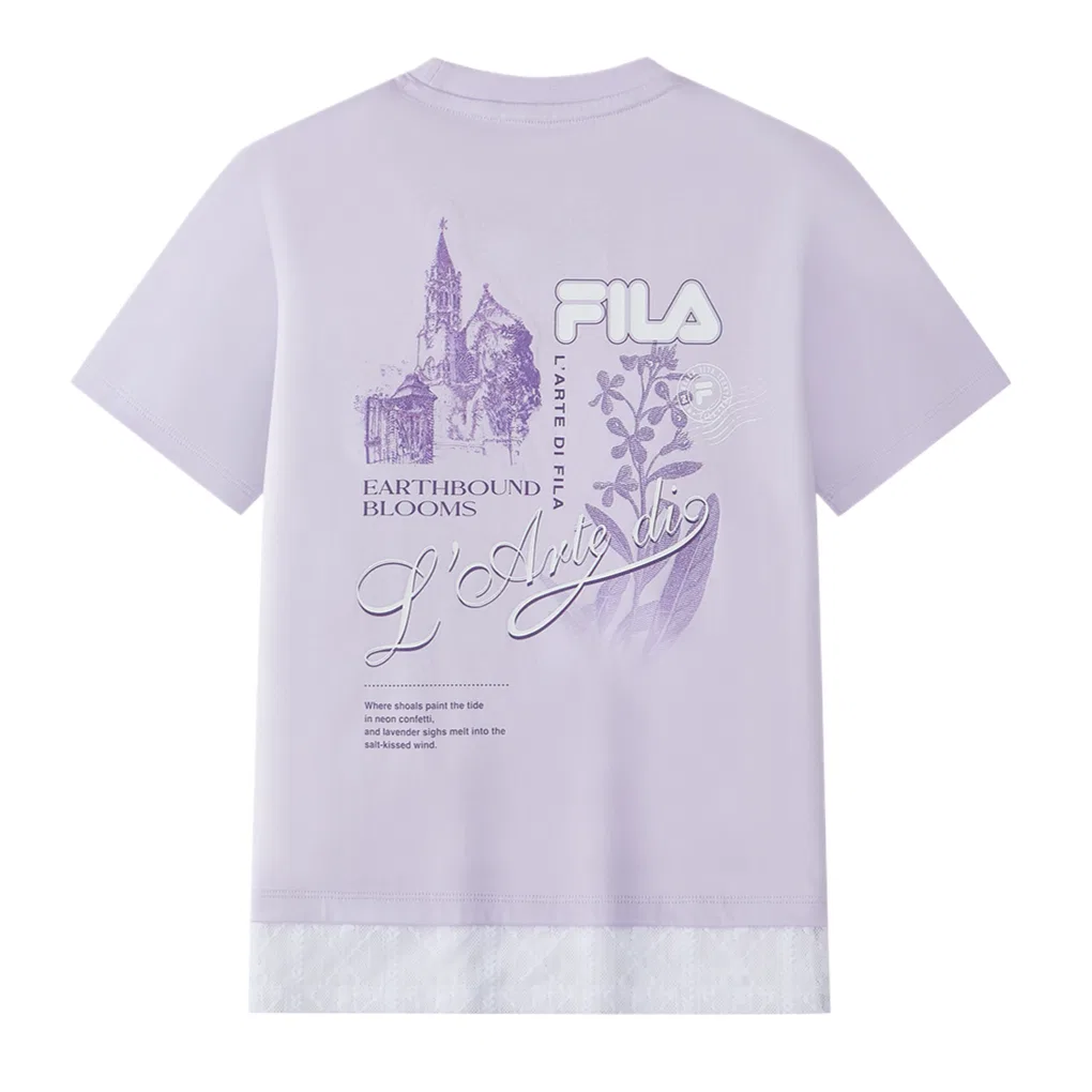 Футболка детская с круглым вырезом FILA KIDS Stunning Purple — фото 3