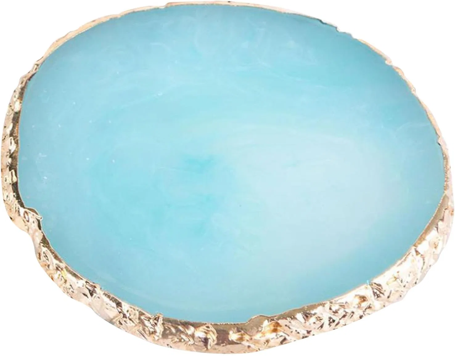 Палитра для нейл-арта из смолы с золотой отделкой «Agate Texture» Generic, Blue