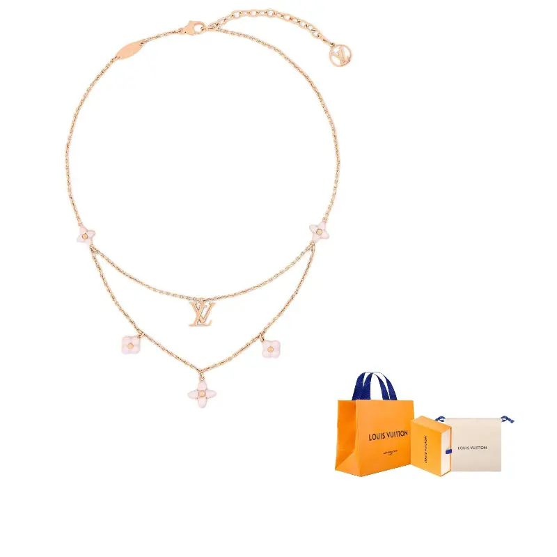 

Lv Lv Floragram ожерелье LOUIS VUITTON, розовое золото