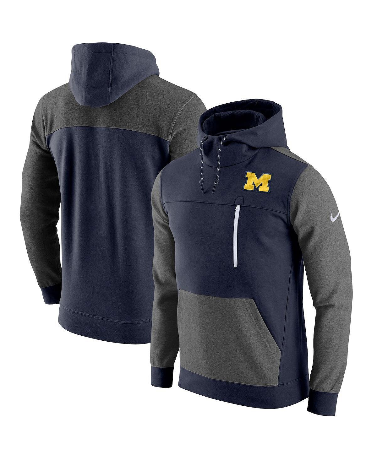 

Мужской темно-синий пуловер с капюшоном Michigan Wolverines AV-15 2.0 Nike