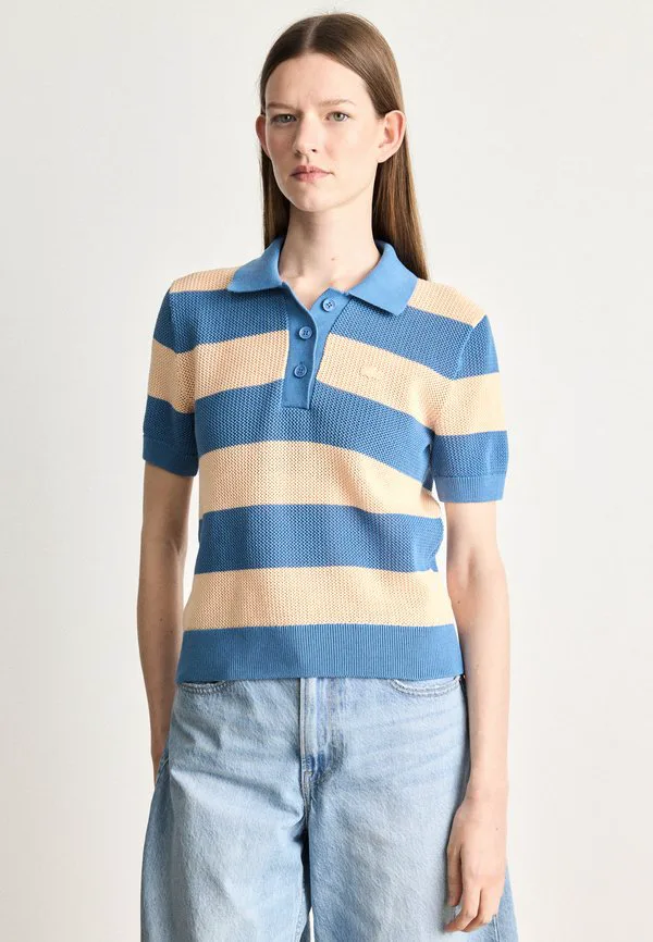Рубашка поло Lacoste Abyss Blue/Angie, классическая, синяя