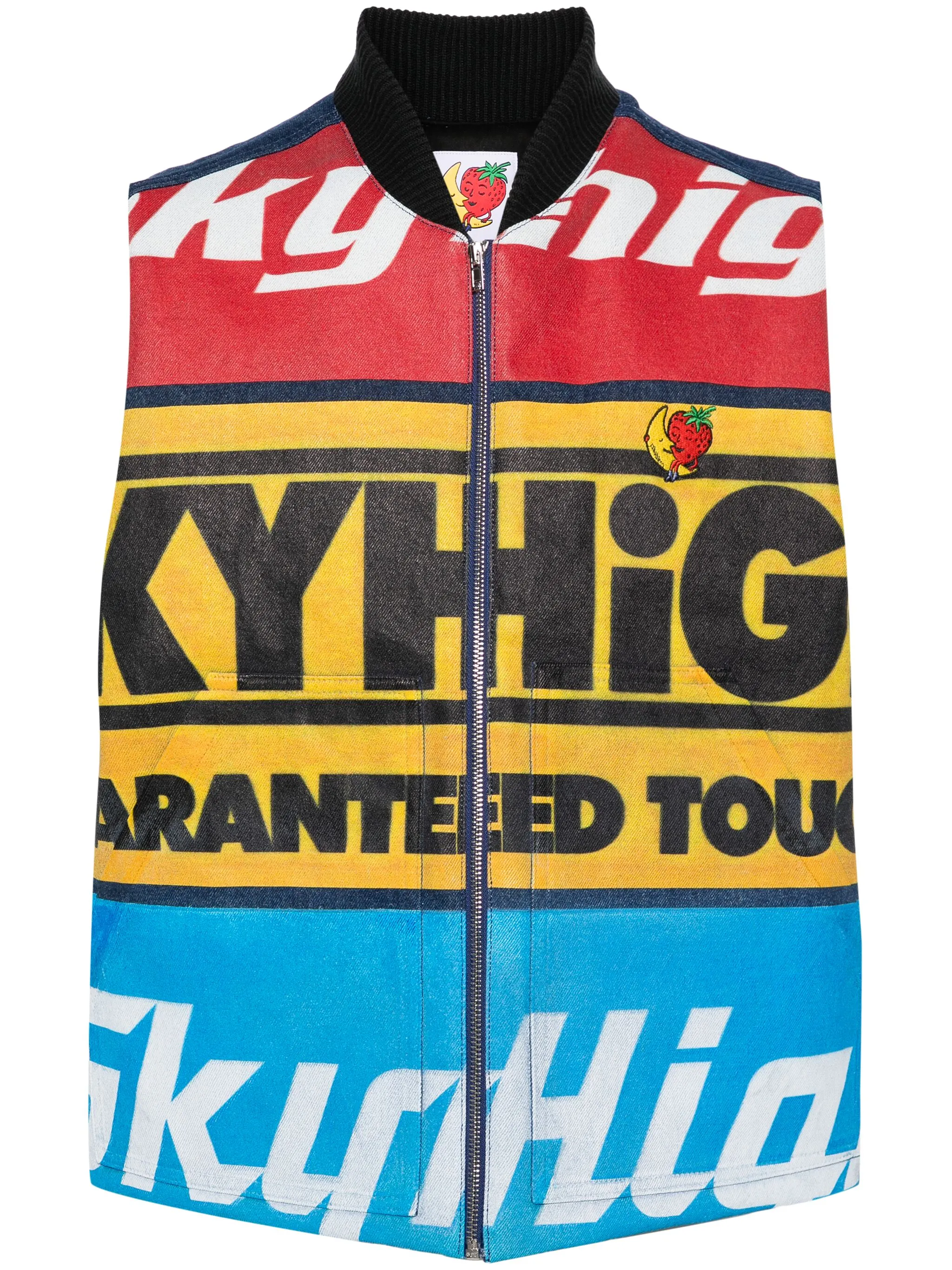 

Джинсовый жилет с логотипом Sky High Farm, синий