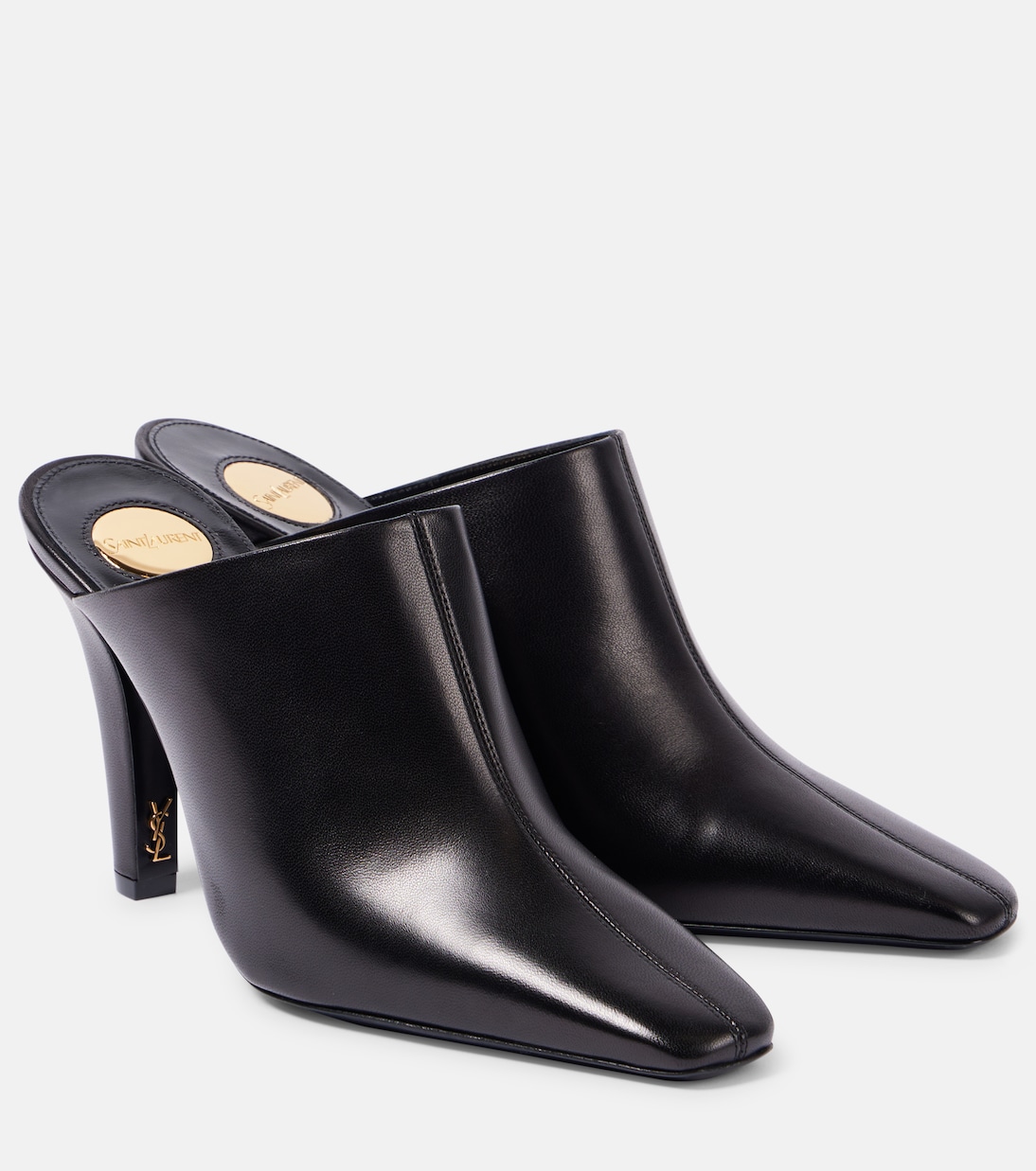 Джилл 95 кожаные мюли Saint Laurent, нуар
